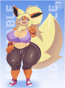 Fitness Flareon Adoptable by negullust