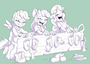 Three Ticklish Fillies by illuminations