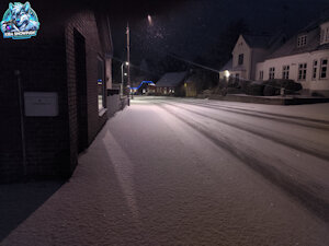 Silent Night in Skibby: A Snow-Covered Street by kibasnowpaw