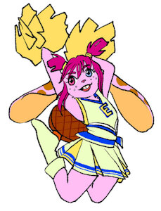 Eriella in a cheerleader outfit! by Wifikun