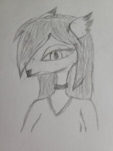 First sketch of fursona by LokaTheOwl