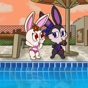 Date night at the pool by WitchBun