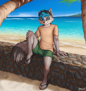 Theo on the Beach by Nekome