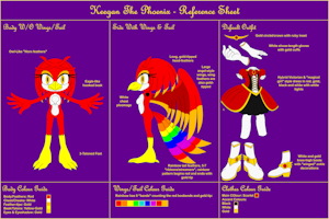 Keegan the Phoenix - Ref Sheet by ChinookOrca