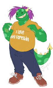 Dragon With Shirt by ChocolateRabbit