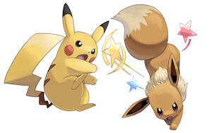 Pikachu & Eevee by yekongsky