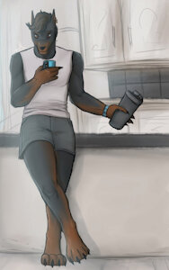 More mornings with Doby by VessiaAR