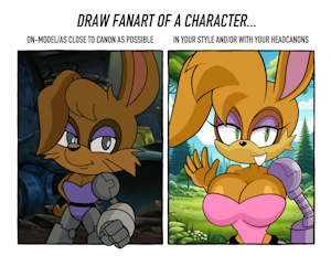 Draw Fanart of Bunnie by MobianMonster