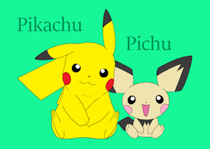 Pikachu and Pichu by Consuelo95