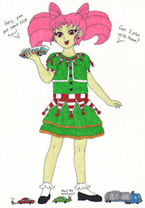 Chibiusa Christmas - Drawing and Rampage Story by MasterofRa