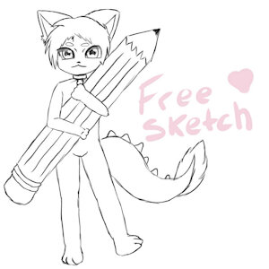 Follow = Free sketch by VeegGato