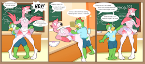 Diapered during class! (comic) by Yipthecoyotepup