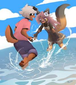 Beach date (part 3) by NikkitheTanuki