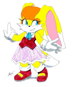 Tails x Vanilla fankid: Cookie the fox-rabbit by Slaan6