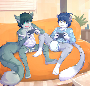 Couch gaming by LuceBontemps