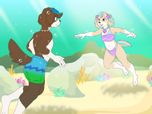 [Comm] Moby and Coral by Yipthecoyotepup