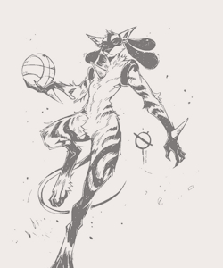 Basketball Lucario by NoxyMeArt