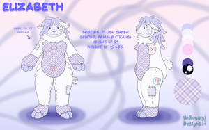 Elizabeth The Plush Sheep Ref Sheet by Inktail