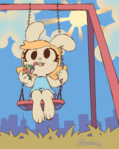 Sally - On the swing by VioletEchoes