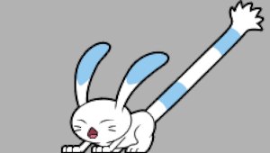 Warabbit Shimeji - Uncurl and Stretch! [GIF] by BlackCachomon