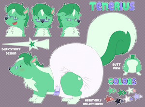 Tenerius Skunk OC Ref Sheet by Tenerius