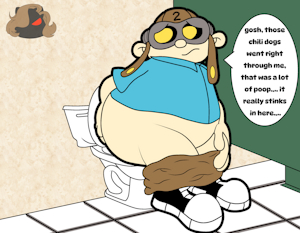 Numbuh 2 Wipes Himself After Pooping~ by GhostlyFantasy