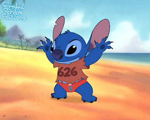 Stitch playing with Lilo - Edition by SergioLH25