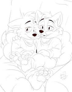 Couch Cuddles by RoareyRaccoon