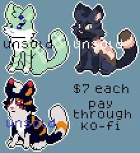 ko-fi pixel adopts by paddedpurr