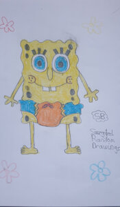 My drawing of Spongebob in Speedo - Handmade by SergioLH25