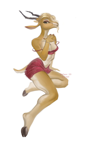 Gazelle Sketch by prettygreentigeress