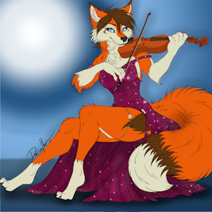 Sparkly Red Wolf by kittensnark