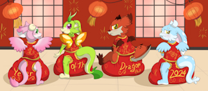 Belated Year of the Dragon by NekoNekoDiamata