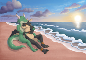 Two 'Bolds on a Beach by Akkobold