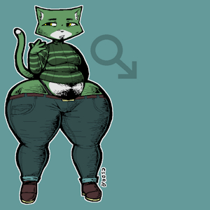 green cat by notevendoommusic