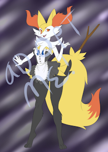 [Adopt] Braixen Maid Adopt by theaubri