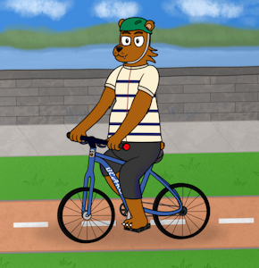 Bert riding a bike by BearsFlush