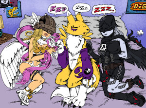 Digimon girls sleepover by AndreuT