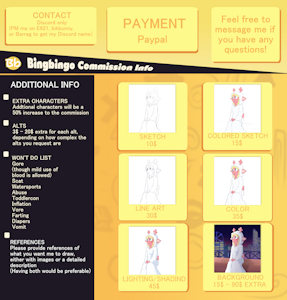 New Commission Info by Bingbingo