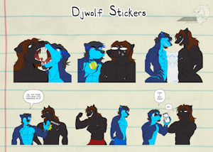 Telegram Stickers - Djwolf(5) by Crocdragon