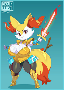 Knight Braixen Adopt by negullust