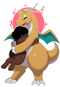 dragonite hug by MaliceCreed