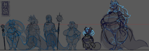 [WIP] Sonas & Ren height chart by Chitafokkusu