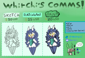 Emergency commissions open (2 chars per tier) by Whirchi