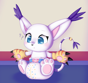 Diapered Gatomon by Labaiser