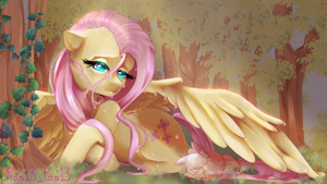 Fluttershy in the forest by Ros13Pos13