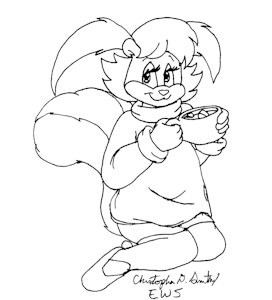 A Skunk With Soup by wallarooblacke