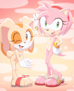 Sonic X AI redraw: Swimsuits by quacking