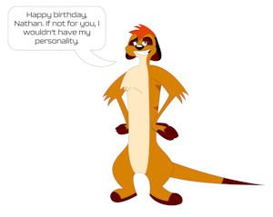 Timon's birthday greeting to Nathan Lane by FurryTilde