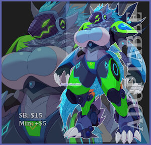 [ADOPTABLE] / Protogen TechBeast by Sheecktor